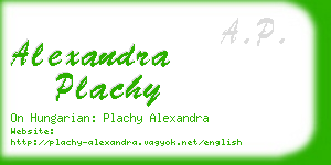 alexandra plachy business card